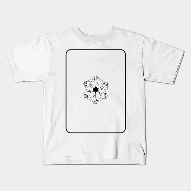 Ace of Spades Kids T-Shirt by Toozidi T Shirts